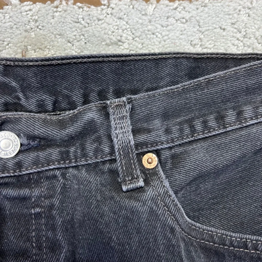 VINTAGE 90 Levis 501 Jeans 38x32 Black Straight Leg Button Fly 36x30 Act. Mexico